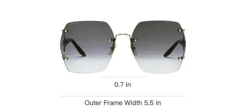 GUCCI Geometric Frame Sunglasses-2