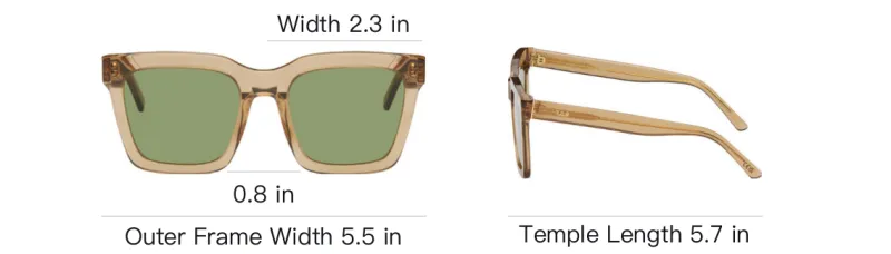 Retrosuperfuture Acetate Square Sunglasses Men's Orange-3
