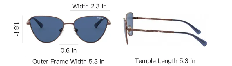 VOGUE Irregular Shape Sunglasses Women's Brown-6