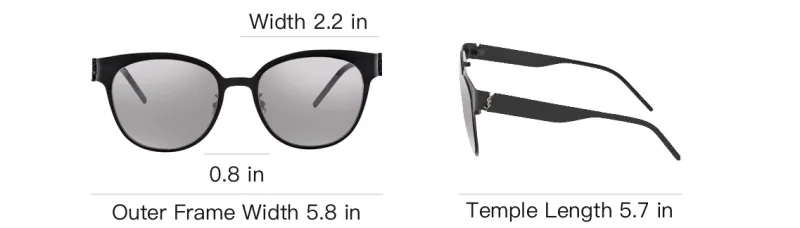 SAINT LAURENT Irregular Shape Sunglasses Women's Black-3