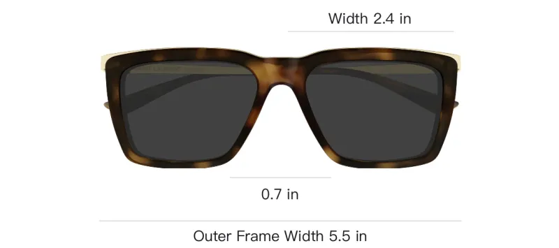 SAINT LAURENT Square Frame Sunglasses-2