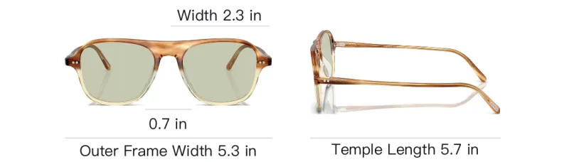 Oliver Peoples Acetate Irregular Shape Sunglasses Unisex Gold-6