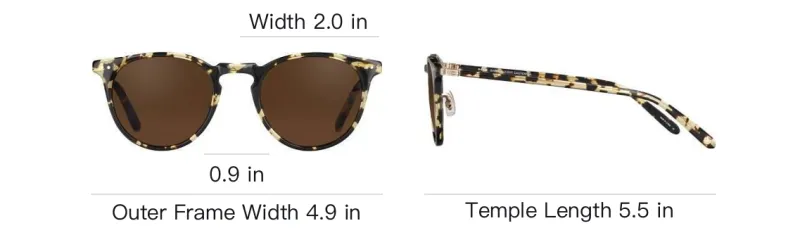 GARRETT LEIGHT Plate Frame Oval Sunglass Unisex-3