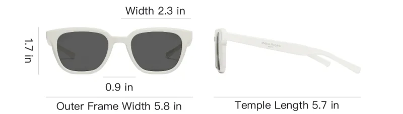 GENTLE MONSTER Maison Margiela Plate Frame Irregular Shape Sunglasses Unisex White-3