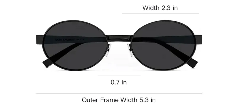 SAINT LAURENT Oval Frame Sunglasses-5