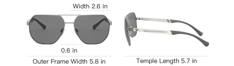 EMPORIO ARMANI Sunglasses Unisex Dark Gray-3