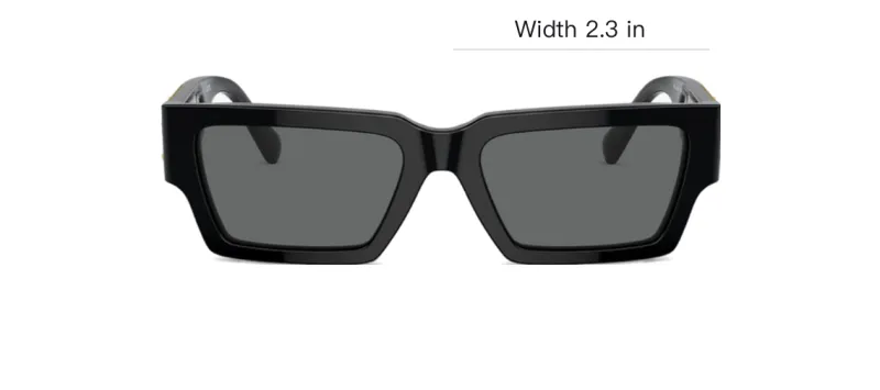 VERSACE Rectangle Frame Sunglasses-3