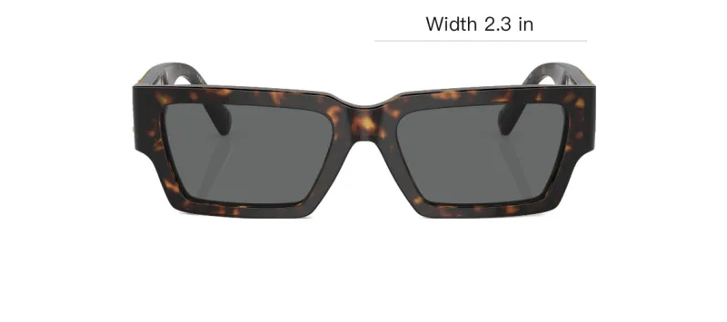 VERSACE Rectangle Frame Sunglasses-3