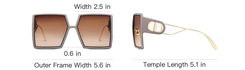 DIOR Alloy Square Sunglasses Women's-3