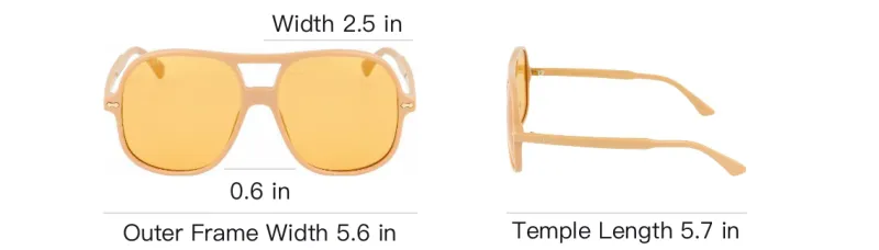 GUCCI Acetate Aviator Sunglasses Women's Yellow-4