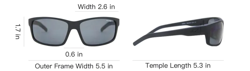 Arnette Plastic Irregular Shape Sunglasses Unisex Black-3