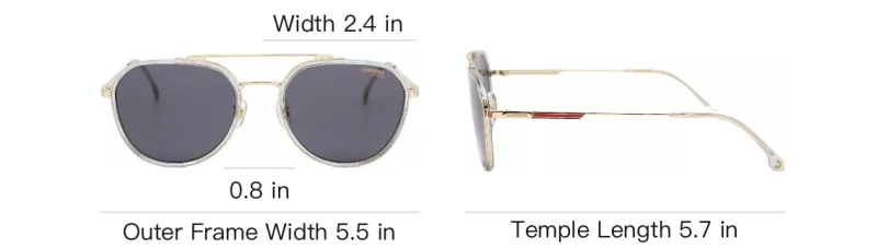CARRERA Acetate Plastic Aviator Sunglasses Men's Gold-3