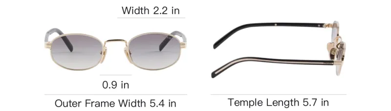 PRADA Oval frame Sunglasses-4