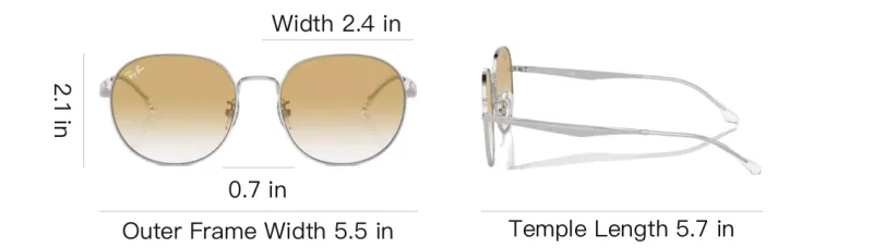 RayBan Round Sunglasses Unisex Silver-3