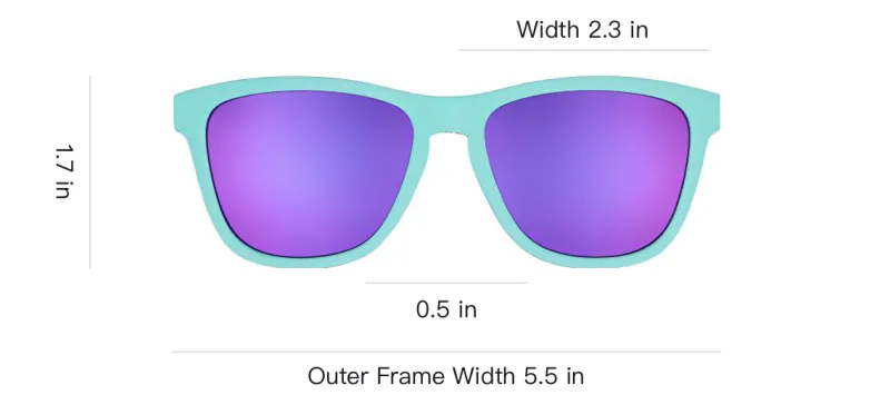 Goodr - Square Sunglasses Unisex Blue-2