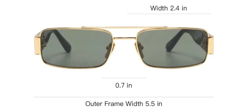 Linda Farrow Joey Rectangle frame Sunglasses-2