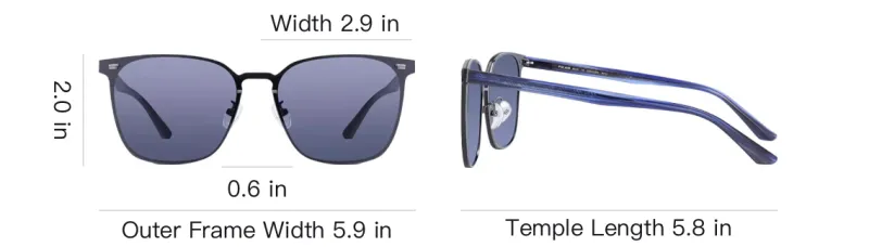 PULAIS Plate Frame Square Sunglasses Unisex Multicolor-3