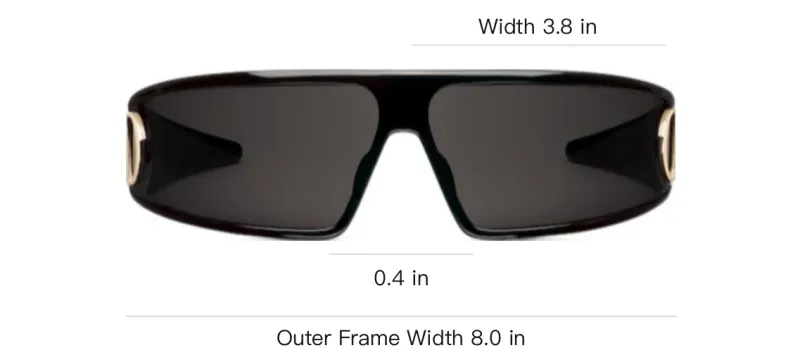 DIOR Metal Nylon Irregular Shape Sunglasses Women's Black-3