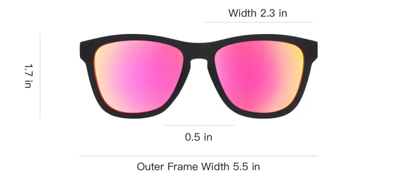 Goodr - Square Sunglasses Unisex Black-2