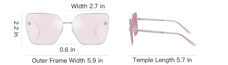 VERSACE Oversized Frame Sunglasses-3