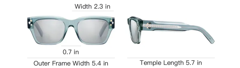DIOR Acetate Metal Diamond Irregular Shape Sunglasses Men's Blue-3