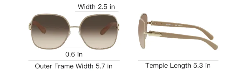 FERRAGAMO Square Sunglasses Women's Brown-3