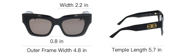 Balenciaga Side Logo plaque Sunglasses-4