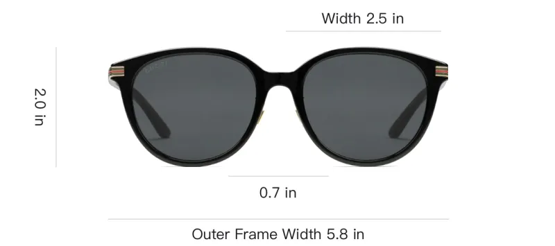 GUCCI Acetate Round Sunglasses Women's Black-2