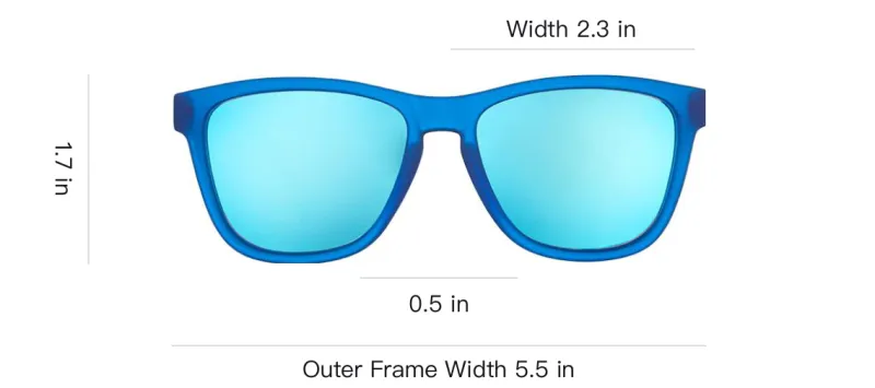 Goodr - Square Sunglasses Unisex Blue-2