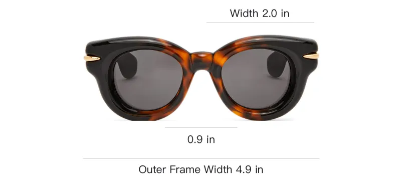 LOEWE Nylon Round Sunglasses Men's Tortoiseshell-3
