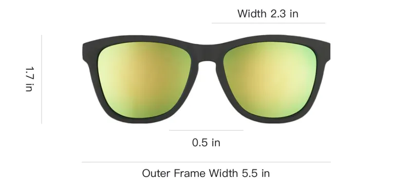 Goodr - Square Sunglasses Unisex Black-2