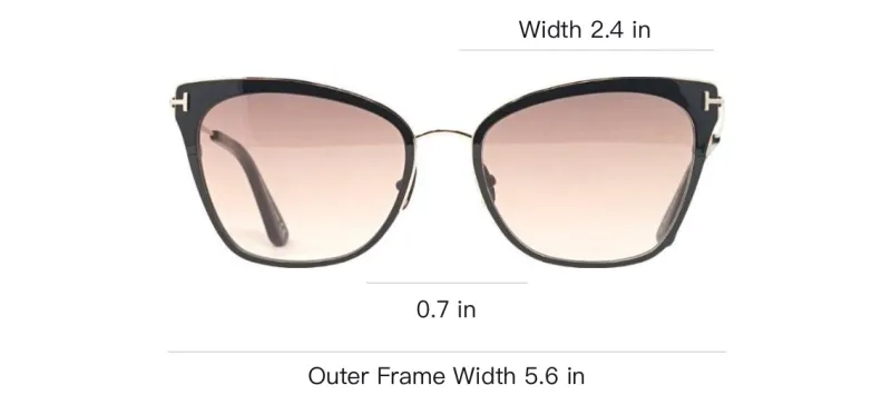 TOM FORD Cat Eye Sunglasses Unisex Black-3