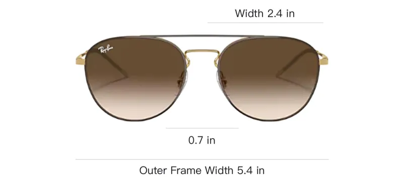 RayBan Metal Round Sunglasses Unisex Gold-3