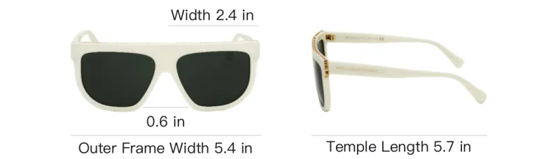 Stella McCartney Square Sunglasses Women's White-3