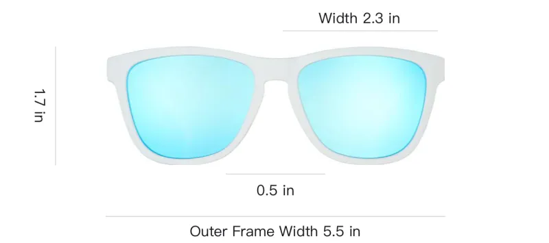 Goodr - Square Sunglasses Unisex White-2