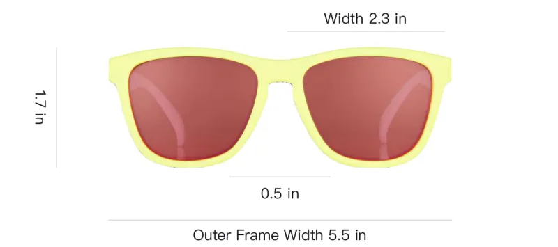 Goodr - Square Sunglasses Unisex Yellow-2
