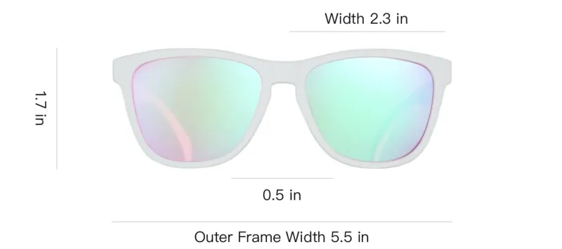 Goodr - Square Sunglasses Unisex White-2