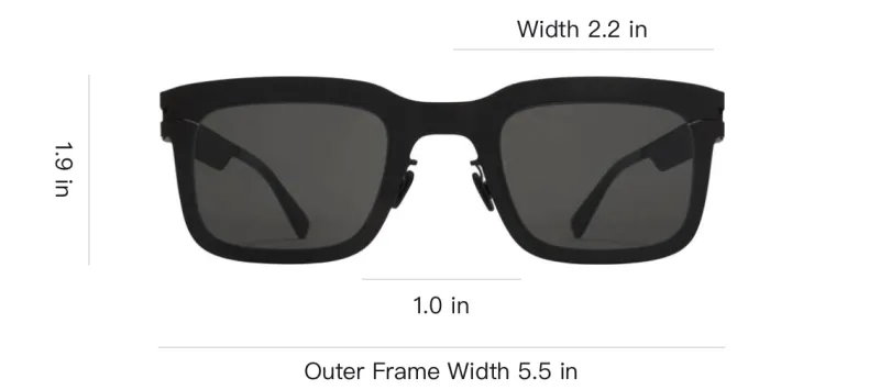 MYKITA Stainless Steel Silicone Round Sunglasses Unisex Black-2