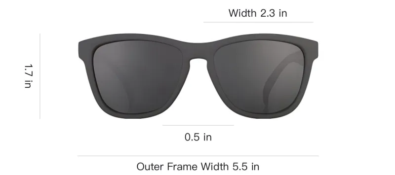 Goodr   Square Sunglasses Unisex Black-2