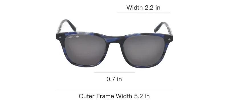 LACOSTE Square Sunglasses Men's Blue-3
