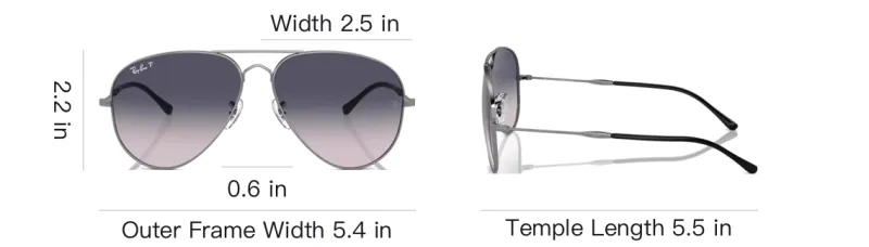 RayBan Irregular Shape Sunglasses Unisex Gray-2