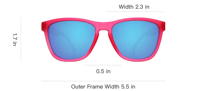 Goodr - Square Sunglasses Unisex Pink-2