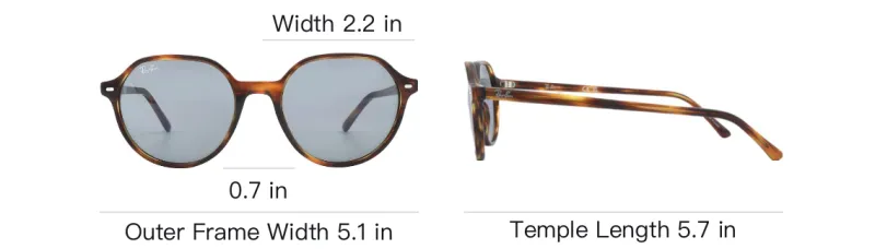 RayBan Acetate Square Sunglasses Unisex Stripes Havana-3