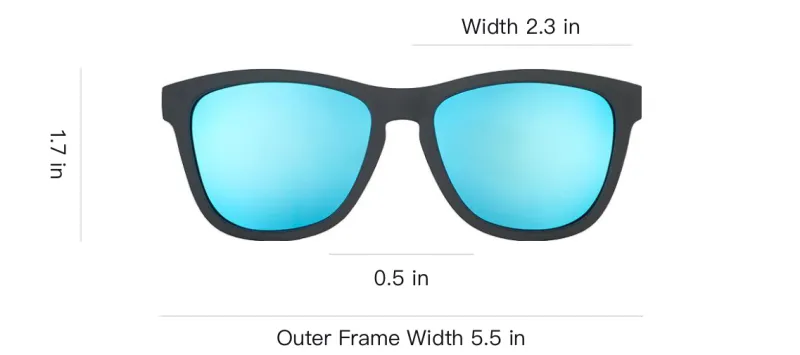 Goodr   Square Sunglasses Unisex Black-2