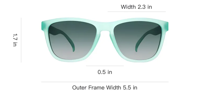 Goodr - Square Sunglasses Unisex Mint Green-2