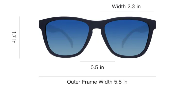 Goodr - Square Sunglasses Unisex Black-2