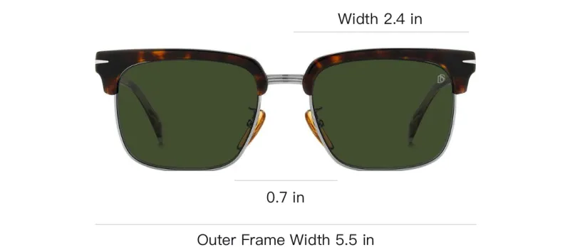 David Beckham Acetate Metal Irregular Shape Sunglasses Unisex Tortoiseshell-3