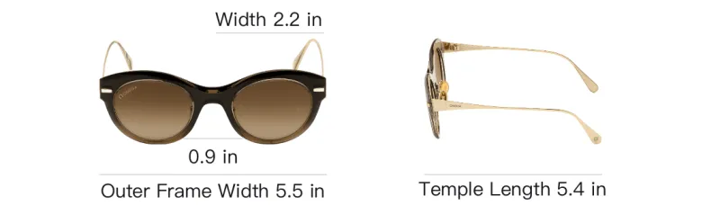 OMEGA Metal Cat Eye Sunglasses Women's Black-3