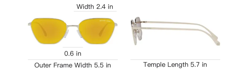 MICHAEL KORS Irregular Shape Sunglasses Women's Silver-4