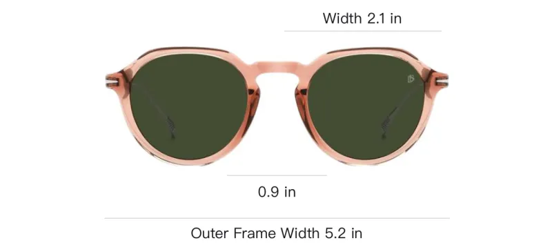 David Beckham Acetate Round Sunglasses Men's Pink-2